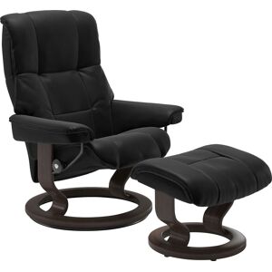 Fußhocker STRESSLESS "Mayfair", schwarz (schwarz batick), B:55cm H:38cm T:39cm, Leder BATICK: BATICK ist ein leicht korrigiertes, durchgefärbtes und genarbtes Möbelleder, bei dem die meisten Unebenheiten und Spuren in der Regel entfernt wurden., Leder PAL