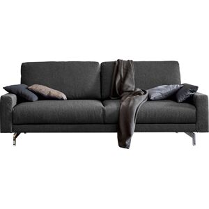 3-Sitzer HÜLSTA SOFA "hs.450" Sofas Gr. B/H/T: 204 cm x 85 cm x 95 cm, Jacquard-Flachgewebe Diane 1 Q2, grau (schiefergrau 062, 56) 3-Sitzer Sofas Armlehne niedrig, Fuß chromfarben glänzend, Breite 204 cm