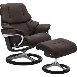 Relaxsessel STRESSLESS "Reno", braun (chocolate paloma), B:83cm H:100cm T:76cm, Leder BATICK: BATICK ist ein leicht korrigiertes, durchgefärbtes und genarbtes Möbelleder, bei dem die meisten Unebenheiten und Spuren in der Regel entfernt wurden., Leder PAL