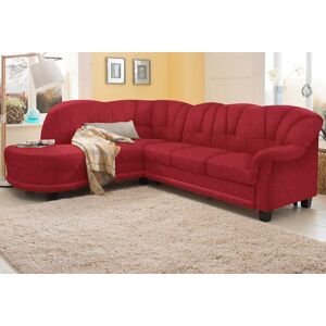 Ecksofa HOME AFFAIRE "Camelita L-Form", rot (bordeaux), B:231cm H:86cm T:81cm, MELROSE/Struktur (100% Polyester), Microfaser PRIMABELLE (100% Polyester), MELROSE (100% Polyester), Sofas, wahlweise mit Bettfunktion