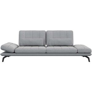 3-Sitzer FLEXLUX "Tropea Funktionssofa, Designsofa, Relaxfunktion, TV-Couch", grau (sophisto grau), B:252cm H:90cm T:145cm, 100% Polyester, Sofas, mit Armteilverstellung sowie Sitztiefenverstellung, Breite 252 cm