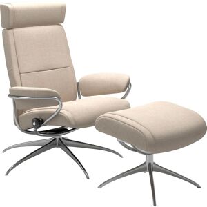 Relaxsessel STRESSLESS "Paris" Sessel Gr. Struktur fein JASMINE, Star Base-Standard Base, Plus™System-Gleitsystem-Rela x funktion-Drehfunktion-Kopfstützenverstellung-Rückteilverstellung, B/H/T: 80 cm x 98 cm x 75 cm, beige (beige jasmine) Lesesessel und R