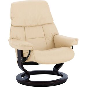 Relaxsessel STRESSLESS "Ruby", beige (vanilla paloma), B:79cm H:98cm T:76cm, Leder BATICK: BATICK ist ein leicht korrigiertes, durchgefärbtes und genarbtes Möbelleder, bei dem die meisten Unebenheiten und Spuren in der Regel entfernt wurden., Leder PALOMA