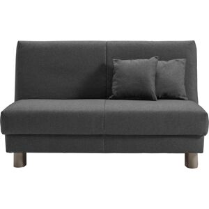 Schlafsofa ELL + ELL "Enny", grau, B:145cm T:100cm, Sofas, Liegefläche Breite 120 oder 140 cm, Liegehöhe 40 cm, Füße alufarben