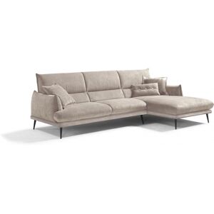 Ecksofa EGOITALIANO "FUNNY" Sofas Gr. B/H/T: 265 cm x 90 cm x 225 cm, Microfaser, Recamiere rechts, beige Ecksofas T-FÖRMIGE SITZEINHEIT