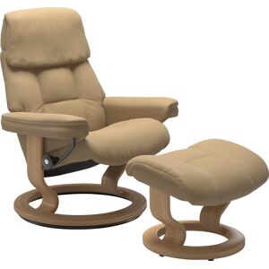 Relaxsessel STRESSLESS "Ruby", beige (sand paloma), B:79cm H:98cm T:76cm, Leder BATICK: BATICK ist ein leicht korrigiertes, durchgefärbtes und genarbtes Möbelleder, bei dem die meisten Unebenheiten und Spuren in der Regel entfernt wurden., Leder PALOMA: P