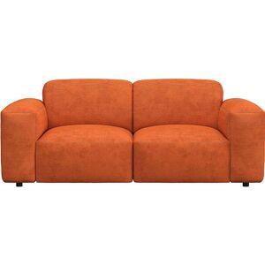 2-Sitzer FLEXLUX "Lucera Sofa" Sofas Gr. B/H/T: 187 cm x 73 cm x 102 cm, Struktur, orange (burned orange) 2-Sitzer Sofas modern & anschmiegsam, Kaltschaum, Stahl-Wellenunterfederung