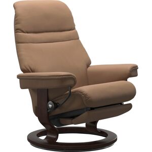 Relaxsessel STRESSLESS "Sunrise", braun (latte batick), B:88cm H:103cm T:78cm, Leder BATICK: BATICK ist ein leicht korrigiertes, durchgefärbtes und genarbtes Möbelleder, bei dem die meisten Unebenheiten und Spuren in der Regel entfernt wurden., Leder PALO