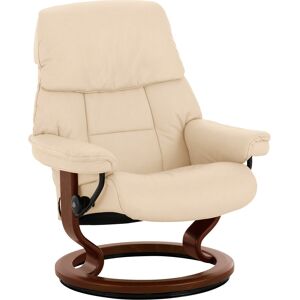 Relaxsessel STRESSLESS "Ruby", beige (vanilla paloma), B:79cm H:98cm T:76cm, Leder BATICK: BATICK ist ein leicht korrigiertes, durchgefärbtes und genarbtes Möbelleder, bei dem die meisten Unebenheiten und Spuren in der Regel entfernt wurden., Leder PALOMA