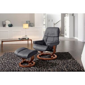 Relaxsessel STRESSLESS "Ruby", grau (grau batick), B:88cm H:99cm T:77cm, Leder BATICK: Batick ist ein leicht korrigiertes, durchgefärbtes und genarbtes Möbelleder, bei dem die meisten Unebenheiten und Spuren in der Regel entfernt wurden. Batick wird mitun