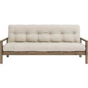Schlafsofa KARUP DESIGN "KNOB", beige, B:205cm H:79cm T:95cm, Matratzenmaterialzusammensetzung: Futonmatratze mit Knopfheftung, Höhe 14 cm, aus recyceleten Mischfasern mit einem Kern aus 4 cm Schaumstoff. Matratzenfüllung: Baumwoll-Mix-Füllung 90-95% Baum
