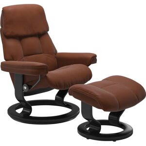 Relaxsessel STRESSLESS "Ruby", braun (copper paloma), B:88cm H:99cm T:77cm, Leder BATICK: Batick ist ein leicht korrigiertes, durchgefärbtes und genarbtes Möbelleder, bei dem die meisten Unebenheiten und Spuren in der Regel entfernt wurden. Batick wird mi