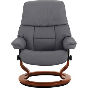 Relaxsessel STRESSLESS "Ruby", grau (grau batick), B:79cm H:98cm T:76cm, Leder BATICK: BATICK ist ein leicht korrigiertes, durchgefärbtes und genarbtes Möbelleder, bei dem die meisten Unebenheiten und Spuren in der Regel entfernt wurden., Leder PALOMA: PA