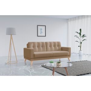 3-Sitzer SIT&MORE "Lavida" Sofas Gr. B/H/T: 215 cm x 90 cm x 97 cm, Flachgewebe, mit Kipper und Bettkasten, beige (nature) 3-Sitzer Sofas