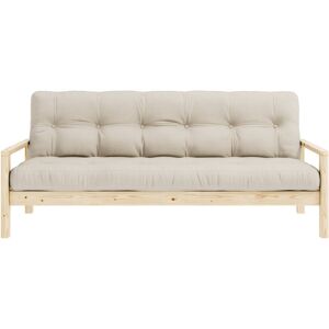 Schlafsofa KARUP DESIGN "KNOB", beige, B:205cm H:79cm T:95cm, Matratzenmaterialzusammensetzung: Futonmatratze mit Knopfheftung, Höhe 14 cm, aus recyceleten Mischfasern mit einem Kern aus 4 cm Schaumstoff. Matratzenfüllung: Baumwoll-Mix-Füllung 90-95% Baum
