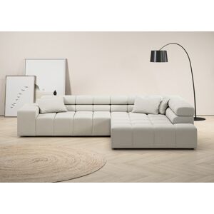 Ecksofa INOSIGN "Ancona incl. Kopfteilverstellung, OTTOs Choice, Breite 319cm, L-Form", weiß, B:319cm H:70cm T:215cm, Struktur (85% Polyester, 15% Viskose), Luxus-Microfaser weich (98% Polyester, 2% Nylon), Velours (100% Polyester), Sofas, wahlweise motor