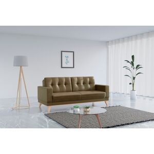 3-Sitzer SIT&MORE "Lavida" Sofas Gr. B/H/T: 215 cm x 90 cm x 97 cm, Microfaser, ohne Kipper und Bettkasten, grün (olive) 3-Sitzer Sofas