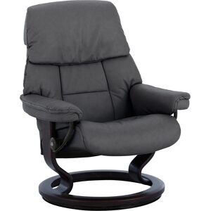 Relaxsessel STRESSLESS "Ruby", grau (rock paloma), B:79cm H:98cm T:76cm, Leder BATICK: BATICK ist ein leicht korrigiertes, durchgefärbtes und genarbtes Möbelleder, bei dem die meisten Unebenheiten und Spuren in der Regel entfernt wurden., Leder PALOMA: PA