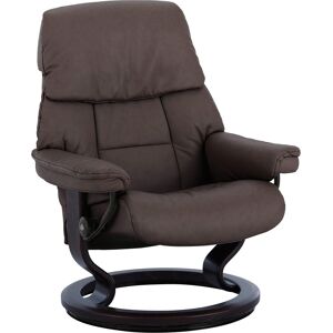 Relaxsessel STRESSLESS "Ruby", braun (chocolate paloma), B:88cm H:99cm T:77cm, Leder BATICK: BATICK ist ein leicht korrigiertes, durchgefärbtes und genarbtes Möbelleder, bei dem die meisten Unebenheiten und Spuren in der Regel entfernt wurden., Leder PALO