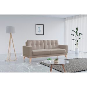 3-Sitzer SIT&MORE "Lavida" Sofas Gr. B/H/T: 215 cm x 90 cm x 97 cm, Flachgewebe, ohne Kipper und Bettkasten, grau (taupe) 3-Sitzer Sofas