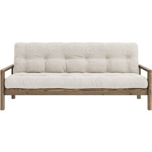Schlafsofa KARUP DESIGN "KNOB", weiß (ivory), B:205cm H:79cm T:95cm, Matratzenmaterialzusammensetzung: Futonmatratze mit Knopfheftung, Höhe 14 cm, aus recyceleten Mischfasern mit einem Kern aus 4 cm Schaumstoff. Matratzenfüllung: Baumwoll-Mix-Füllung 90-9