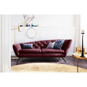 Recamiere LEONIQUE "Beatrice", rot (bordeaux), B:223cm H:84cm T:95cm, Samtoptik (100 Polyester), Sofas, Recamiere links oder rechts, passend zur "Beatrice"-Serie