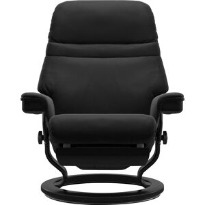 Relaxsessel STRESSLESS "Sunrise", schwarz (schwarz paloma), B:88cm H:103cm T:78cm, Leder BATICK: BATICK ist ein leicht korrigiertes, durchgefärbtes und genarbtes Möbelleder, bei dem die meisten Unebenheiten und Spuren in der Regel entfernt wurden., Leder
