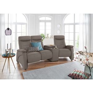 3-Sitzer EXXPO - SOFA FASHION Sofas Gr. B/H/T: 251 cm x 106 cm x 99 cm, NaturLEDER-Kunstleder, grau (delphin) 3-Sitzer Sofas