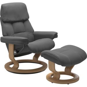 Relaxsessel STRESSLESS "Ruby", grau (grau batick), B:79cm H:98cm T:76cm, Leder BATICK: BATICK ist ein leicht korrigiertes, durchgefärbtes und genarbtes Möbelleder, bei dem die meisten Unebenheiten und Spuren in der Regel entfernt wurden., Leder PALOMA: PA