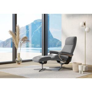 Relaxsessel STRESSLESS "View", grau (wild dove batick), B:82cm H:109cm T:81cm, Leder BATICK: BATICK ist ein leicht korrigiertes, durchgefärbtes und genarbtes Möbelleder, bei dem die meisten Unebenheiten und Spuren in der Regel entfernt wurden., Sessel, mi