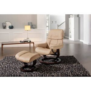 Relaxsessel STRESSLESS "Ruby", braun (latte batick), B:88cm H:99cm T:77cm, Leder BATICK: Batick ist ein leicht korrigiertes, durchgefärbtes und genarbtes Möbelleder, bei dem die meisten Unebenheiten und Spuren in der Regel entfernt wurden. Batick wird mit
