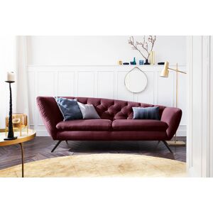 Recamiere LEONIQUE "Beatrice", rot (bordeaux), B:223cm H:84cm T:95cm, Samtoptik (100 Polyester), Sofas, Recamiere links oder rechts, passend zur "Beatrice"-Serie