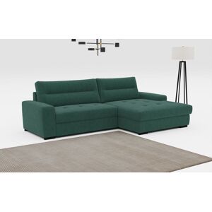 Ecksofa COTTA "Cappa L-Form", grün (racing grün), B:295cm H:93cm T:163cm, 100% POLYESTER (PES), Sofas, wahlweise mit Bettfunktion & Bettkasten