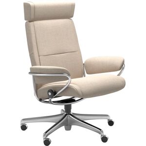 Relaxsessel STRESSLESS "Paris" Sessel Gr. Struktur fein JASMINE, Home Office Base, Plus™System-Gleitsystem-Rela x funktion-Drehfunktion-Kopfstützenverstellung-Rückteilverstellung-Höhenverstellung, B/H/T: 80 cm x 109 cm x 69 cm, beige (beige jasmine) Leses