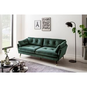 3-Sitzer TRENDS BY HG "Amira" Sofas Gr. B/H/T: 207 cm x 84 cm x 93 cm, Lu x us-Microfaser, grün (dunkelgrün) 3-Sitzer Sofas mit Strasssteinen und goldfarben Applikationen