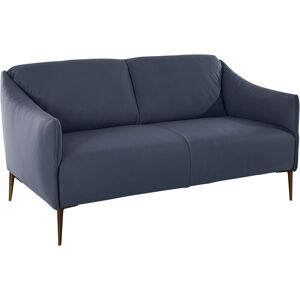 2-Sitzer W.SCHILLIG "sally" Sofas Gr. B/H/T: 154 cm x 78 cm x 84 cm, Longlife Xtra-Leder Z59, blau (blau z59) 2-Sitzer Sofas mit Metallfüßen in Bronze pulverbeschichtet, Breite 154 cm