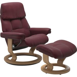 Relaxsessel STRESSLESS "Ruby", rot (bordeaux batick), B:79cm H:98cm T:76cm, Leder BATICK: BATICK ist ein leicht korrigiertes, durchgefärbtes und genarbtes Möbelleder, bei dem die meisten Unebenheiten und Spuren in der Regel entfernt wurden., Leder PALOMA:
