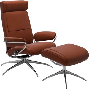 Relaxsessel STRESSLESS "Paris" Sessel Gr. Leder PALOMA, Star Base-High Base, Plus™System-Gleitsystem-Rela x funktion-Drehfunktion-Kopfstützenverstellung-Rückteilverstellung, B/H/T: 80 cm x 102 cm x 75 cm, braun (copper paloma) Lesesessel und Relaxsessel L