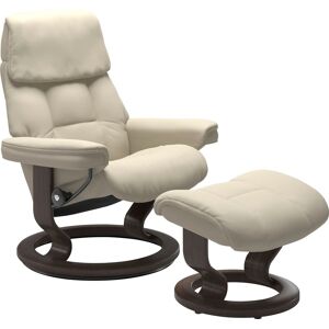 Relaxsessel STRESSLESS "Ruby", beige (cream batick), B:74cm H:97cm T:74cm, Leder BATICK: BATICK ist ein leicht korrigiertes, durchgefärbtes und genarbtes Möbelleder, bei dem die meisten Unebenheiten und Spuren in der Regel entfernt wurden., Leder PALOMA: