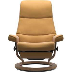 Relaxsessel STRESSLESS "View", gelb (honey paloma), B:79cm H:109cm T:77cm, Leder BATICK: BATICK ist ein leicht korrigiertes, durchgefärbtes und genarbtes Möbelleder, bei dem die meisten Unebenheiten und Spuren in der Regel entfernt wurden., Leder PALOMA: