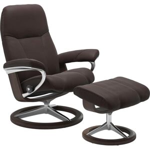 Relaxsessel STRESSLESS "Consul", braun (chocolate paloma), B:82cm H:102cm T:72cm, Leder BATICK: BATICK ist ein leicht korrigiertes, durchgefärbtes und genarbtes Möbelleder, bei dem die meisten Unebenheiten und Spuren in der Regel entfernt wurden., Leder P