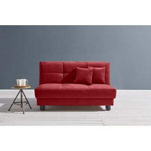 Ell + Ell Schlafsofa ELL + "Tilda" Sofas Gr. B/H/T: 145 cm x 90 cm x 100 cm, Flachgewebe, PUR-Schaumstoff, mit Rela x funktion, rot (marsala) Einzelsofas Breite 145 cm, inkl. 2 Zierkissen