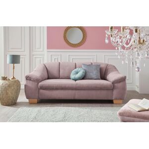 3-Sitzer SIT&MORE "Santo" Sofas Gr. B/H/T: 210 cm x 82 cm x 93 cm, Struktur weich, rosa (rose) 3-Sitzer Sofas mit Federkern