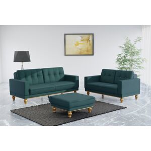 3-Sitzer SIT&MORE "Orient 5 V" Sofas Gr. B/H/T: 215 cm x 90 cm x 97 cm, Samtoptik, mit Bettfunktion-mit Bettkasten, grün (dunkelgrün) 3-Sitzer Sofas