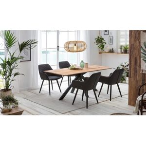 Esstisch HOME AFFAIRE "Montreal", schwarz, B:140cm H:77cm T:85cm, Tische, mit eleganter Schweizer Kante