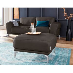 Hocker W.SCHILLIG "montanaa", braun (braun z59), B:71cm H:42cm T:71cm, Hocker, mit Metallfüßen in Chrom glänzend, Breite 71 cm
