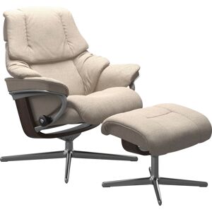 Fußhocker STRESSLESS "Reno", beige (light beige q2 faron), B:55cm H:43cm T:41cm, ROHLEDER Stoff Q2 FARON: Ein fester zuverlässiger Bouclu00e9 mit einem strukturierten Aussehen und einer komfortablen Oberfläche (100% Polyester im Flor, Grundgewebe: 50% Pol