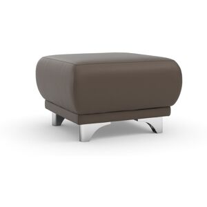 Hocker COTTA "Maranello", braun (mud), B:66cm H:43cm T:66cm, 64% Polyurethan, 25% Polyester, 11% Baumwolle, Hocker, Polsterhocker Fußhocker