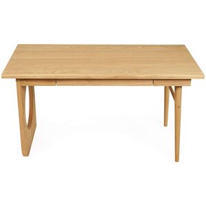 Schreibtisch WOODMAN "Bau", braun (eiche, eiche, eiche), B:140cm H:75cm T:70cm, Tische, besonderes Design, Breite 140 cm