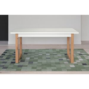 Esstisch ANDAS "Drammen" Tische Gr. B/H/T: 160 cm x 75 cm x 90 cm, braun (artisan eiche, weiß melamin, artisan eiche nb, melamin) Ausziehbare Esstische eckiger Esstisch, verstellbar Breite 160 bis 200 cm, Höhe 75